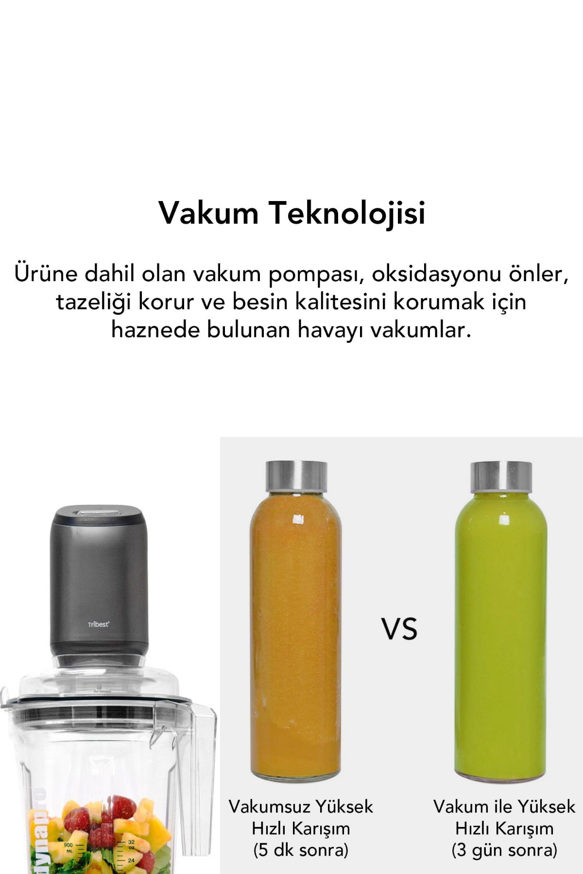 Tribest Dynapro DPS-2250GY-F 1865 W Bar Blenderı