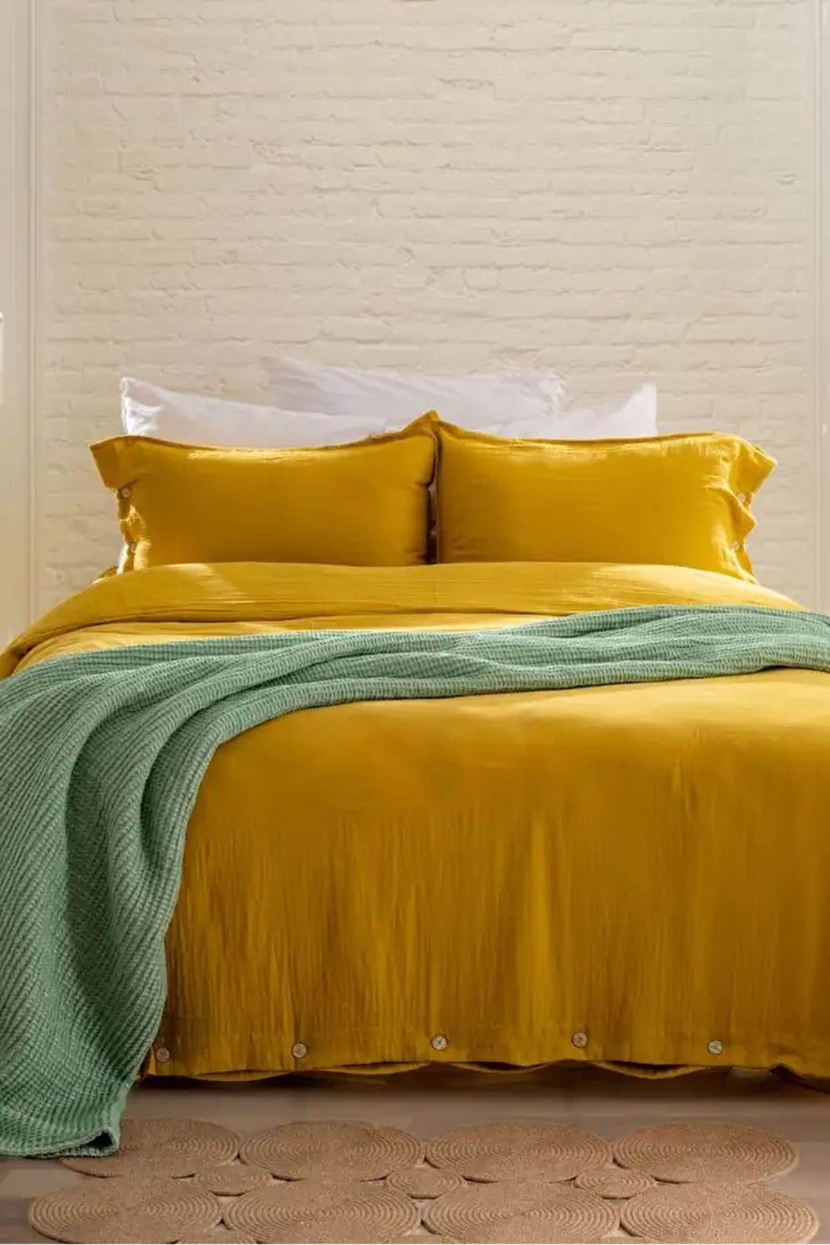 Mylasa Home Area Serisi 180x240 cm Çift Kişilik %100 Pamuk Yorgan, Ultra Yumuşak Dokulu Benetton Yeşil