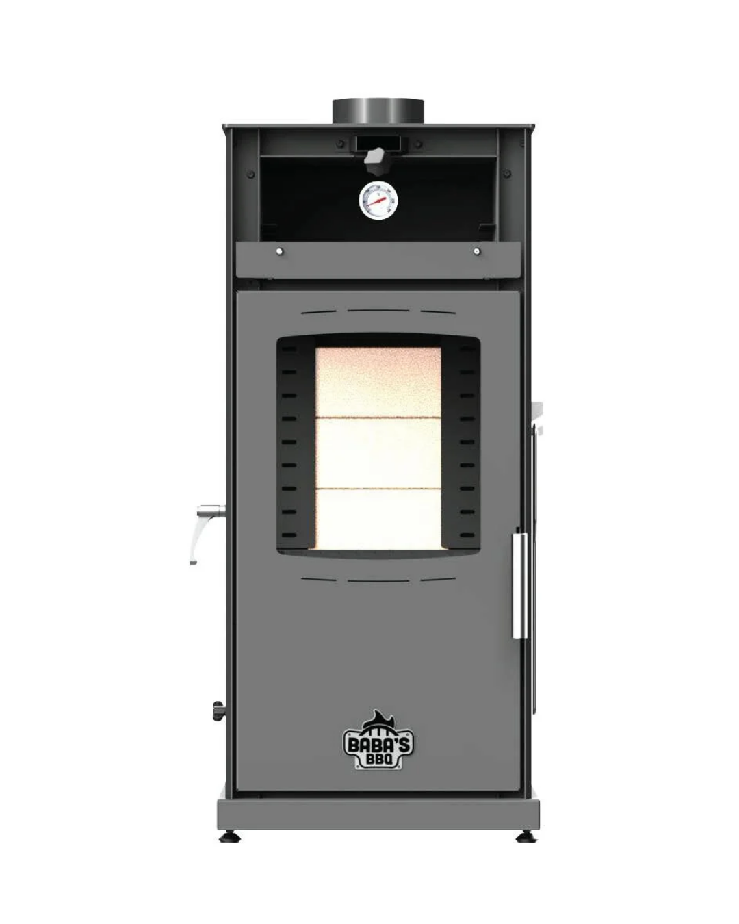 Baba's Stove Silver Plus 8 KW Kuzine Manuel Pelet Odun Sobası 