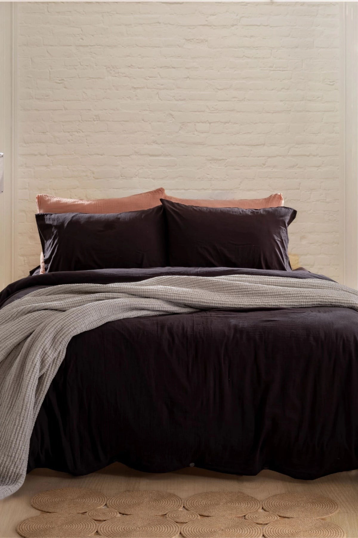 Mylasa Home Area Serisi 240x260 cm Çift Kişilik %100 Pamuk Yorgan, Ultra Yumuşak Dokulu Gri