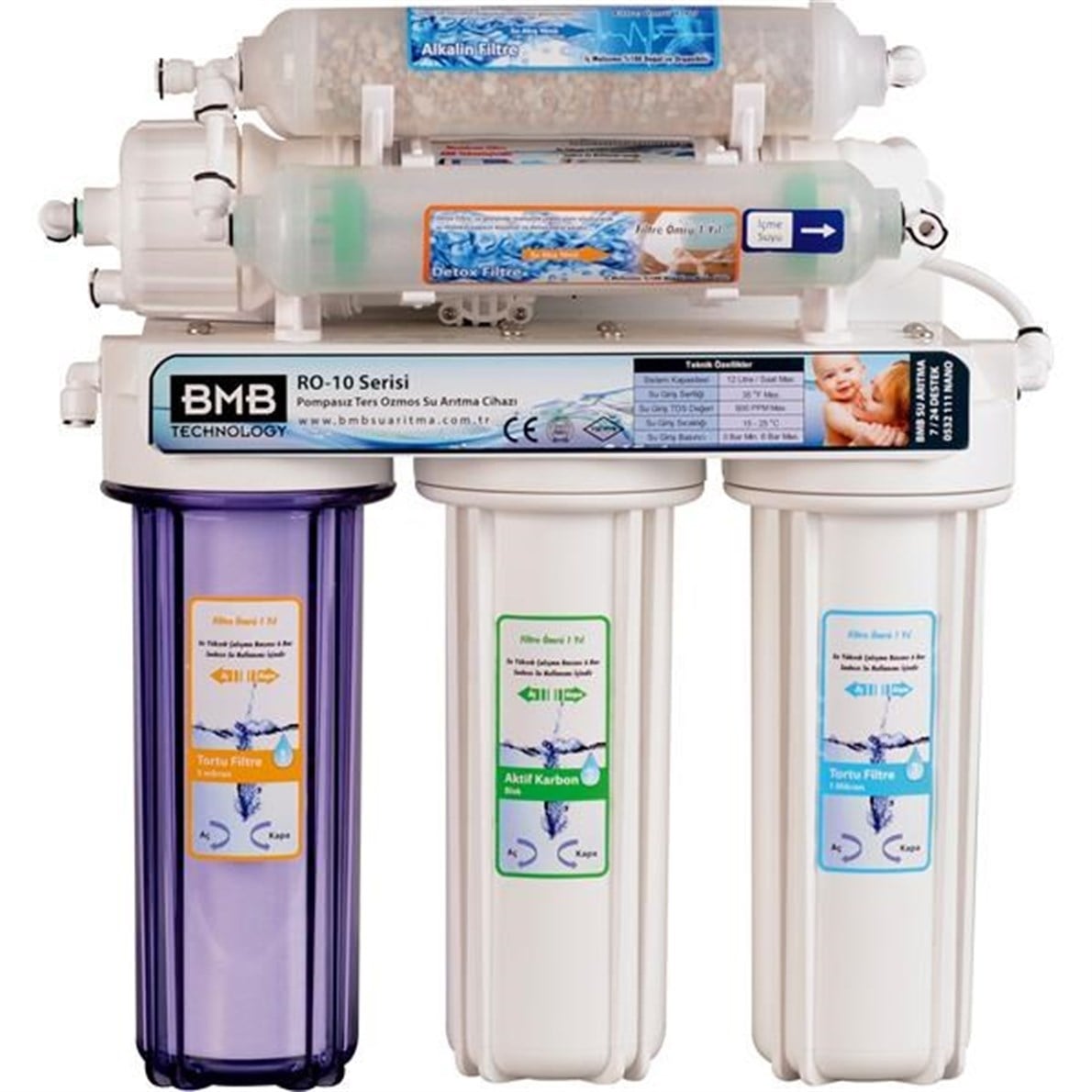 Bmb Ro-10 + Alkalin + Detox Su Arıtma Cihazı