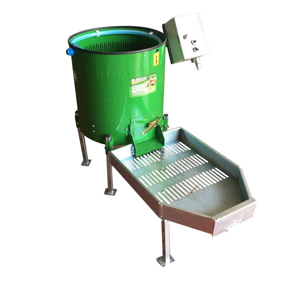 Burkon 190 Lt 75 Kg Devir Ayarlı Sehpalı Ceviz Soyma Makinası