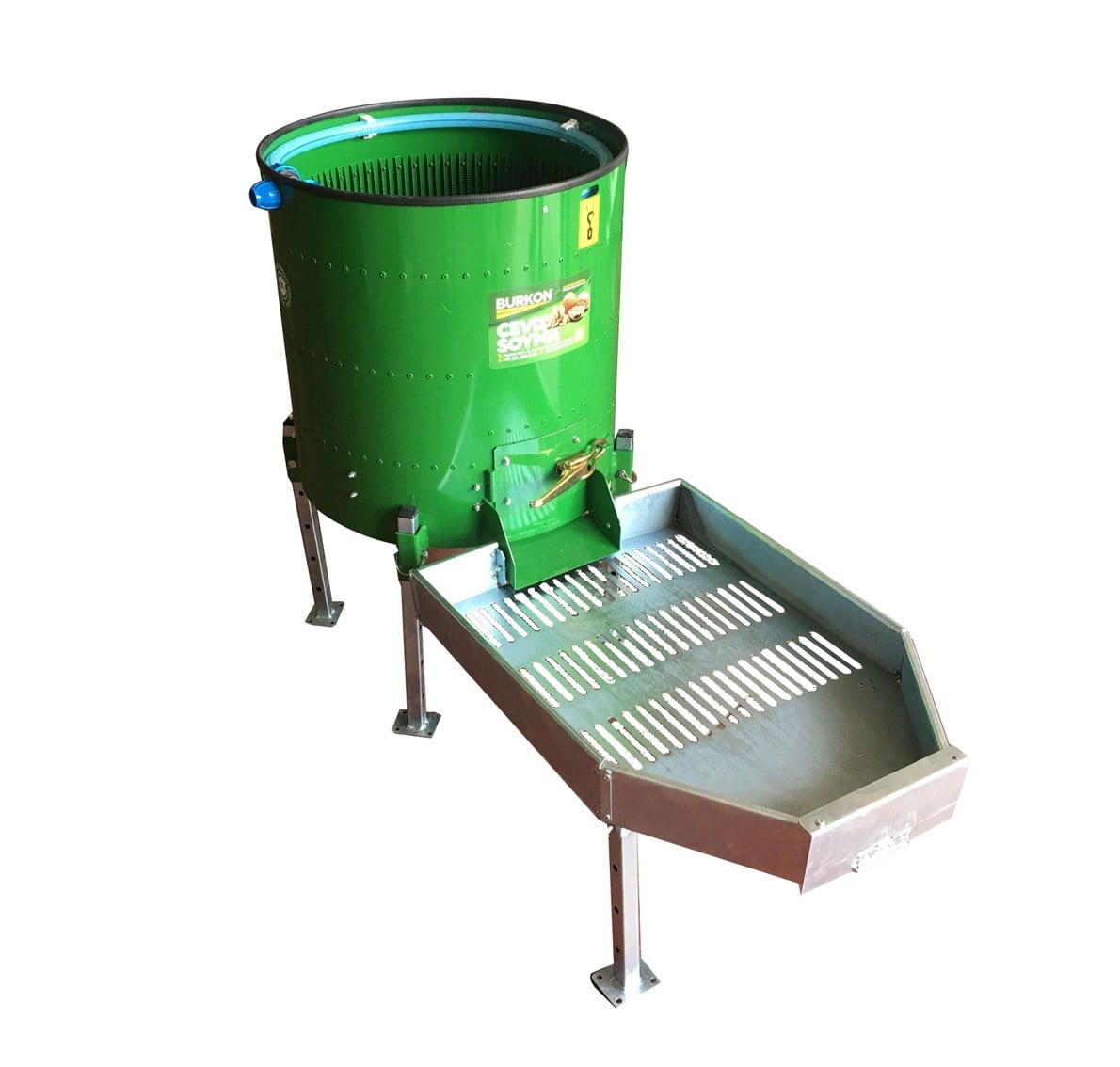 Burkon 190 Lt 75 Kg Sabit Devirli Sehpalı Ceviz Soyma Makinası