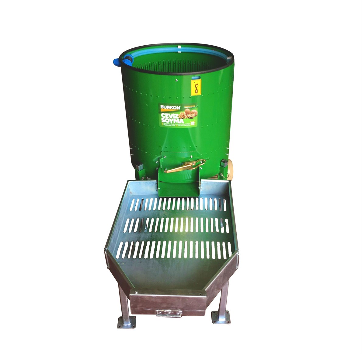Burkon 190 Lt 75 Kg Sabit Devirli Sehpalı Ceviz Soyma Makinası