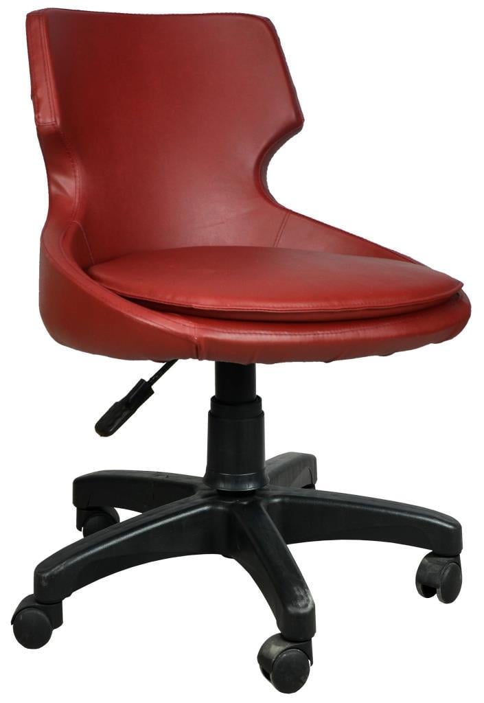 Bürocci Zaga Plastik Ayaklı Çalışma Koltuğu-Bordo-2023B0102