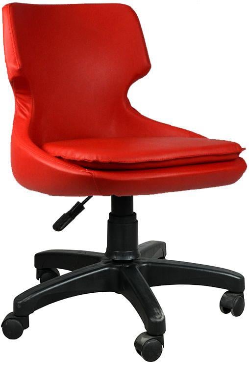 Bürocci Zaga Plastik Ayaklı Çalışma Koltuğu-Kırmızı-2023B0116
