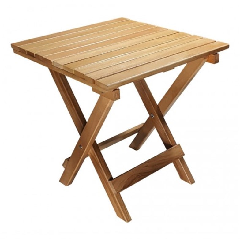 Bysay Ahşap Katlanabilir Taşınır Puf Minderli Şezlong Plaj Bahçe Teras Balkon İçin 3lü Set Krem