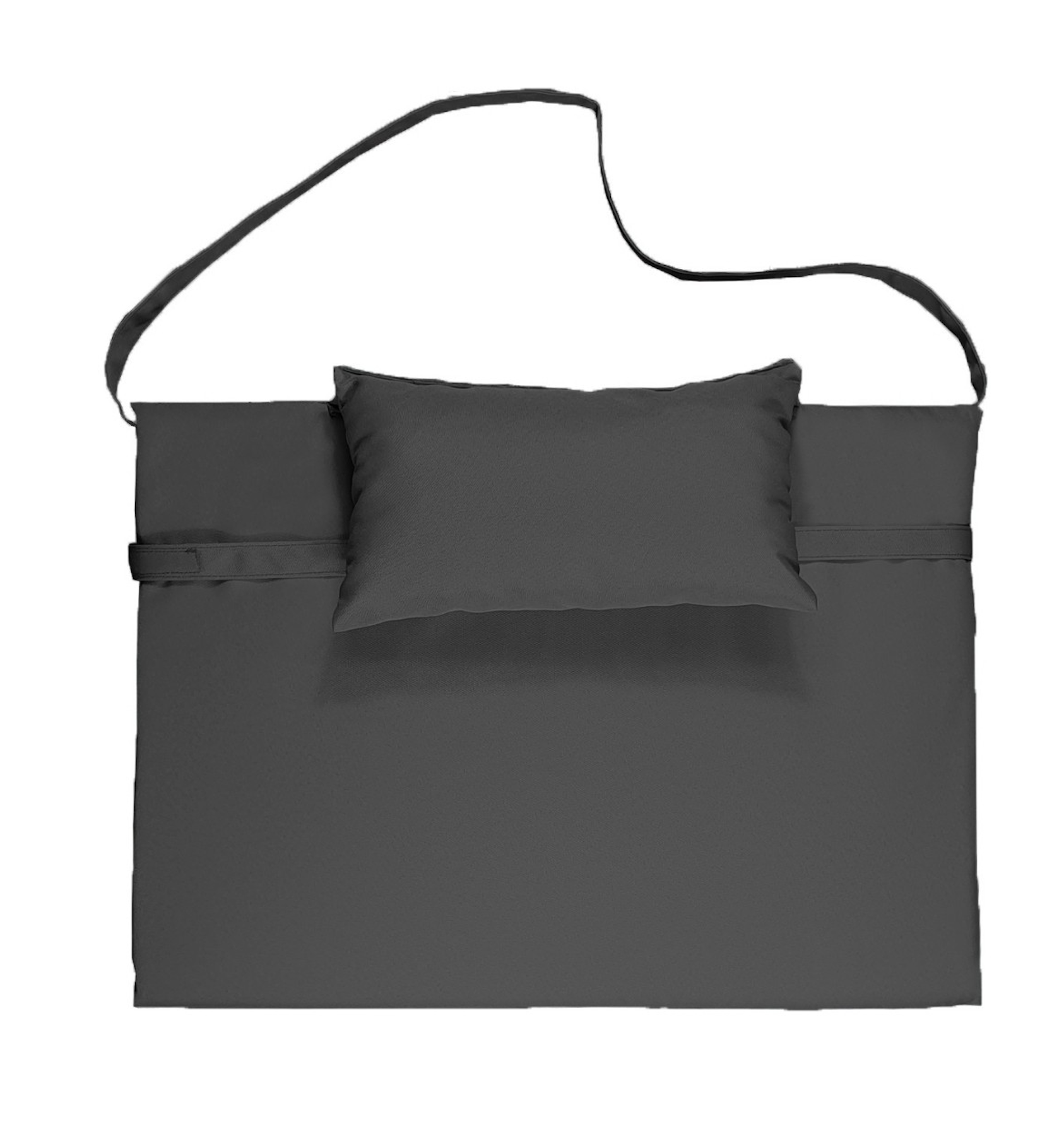 Bysay Taşınabilir Katlanır Çanta Şezlong Minderi, Yastıklı Minder (Antrasit)