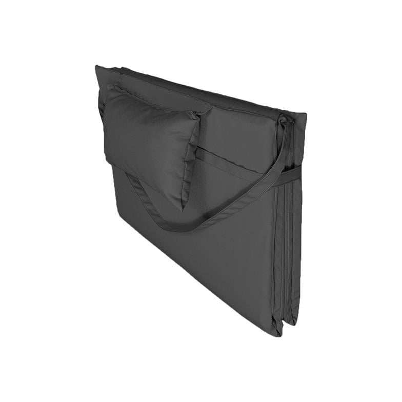 Bysay Taşınabilir Katlanır Çanta Şezlong Minderi, Yastıklı Minder (Antrasit)