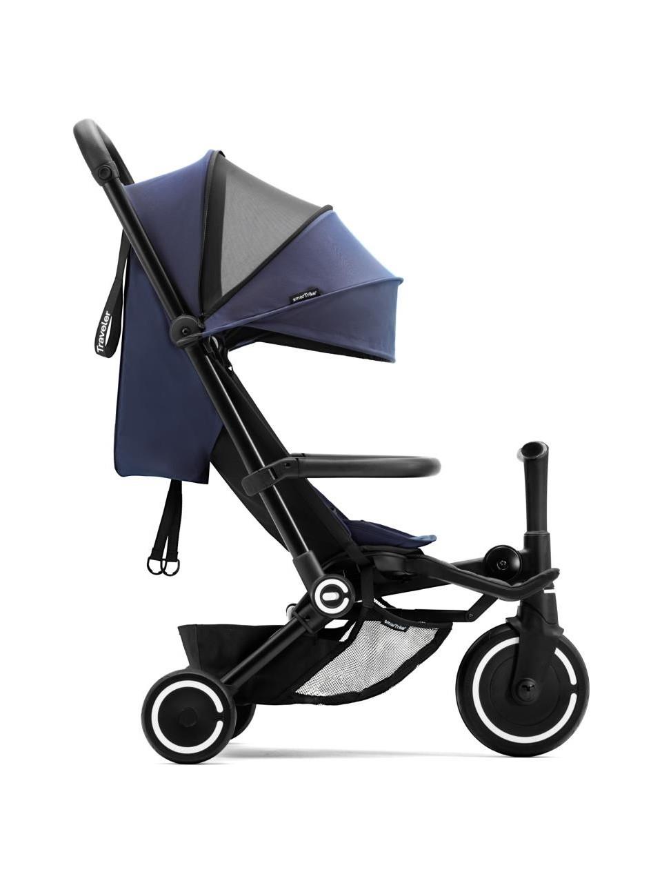 SmarTrike Traveler Mavi Bebek Arabası ve Bisiklet