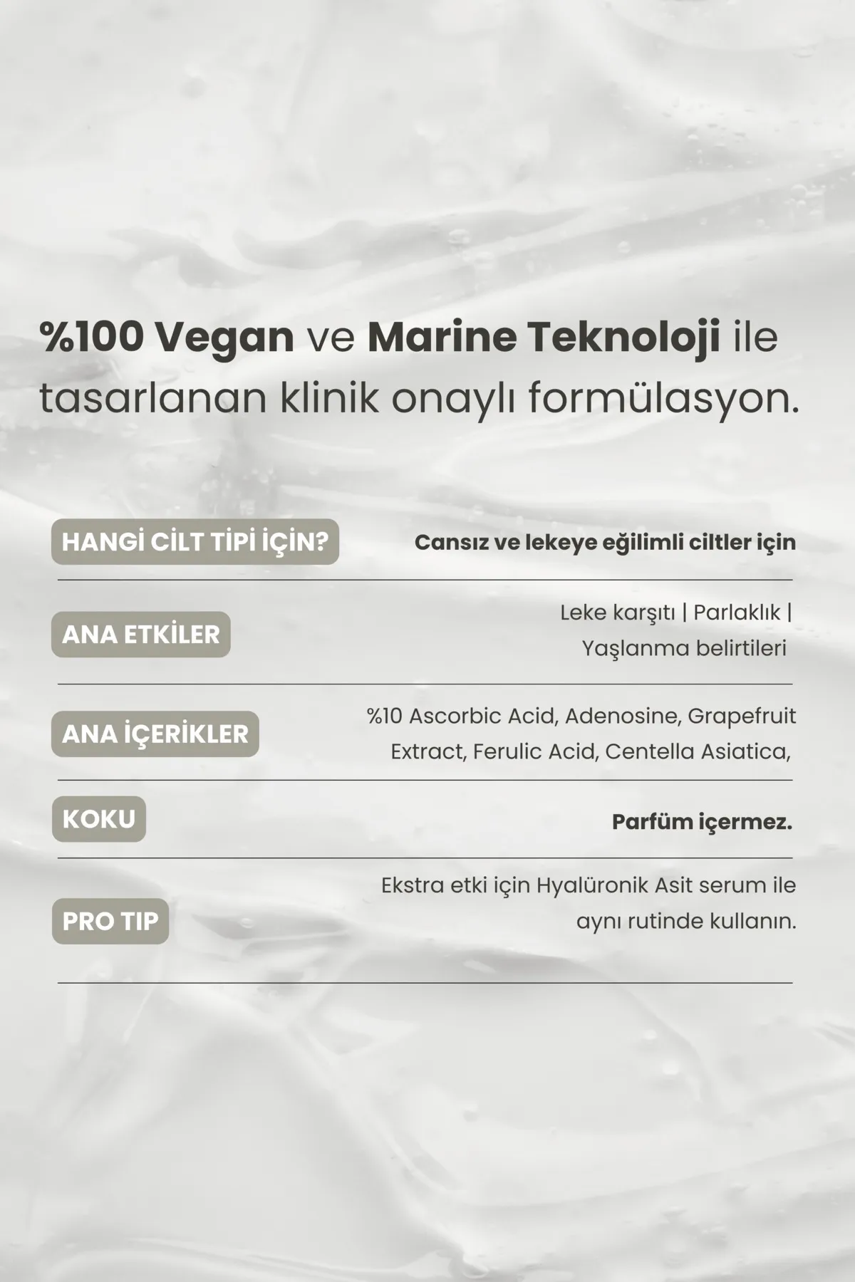 Matsu Marine Algae Aydınlatıcı Vitamin C Serum %10 Ascorbic Acid Ferulic Acid 30 ml