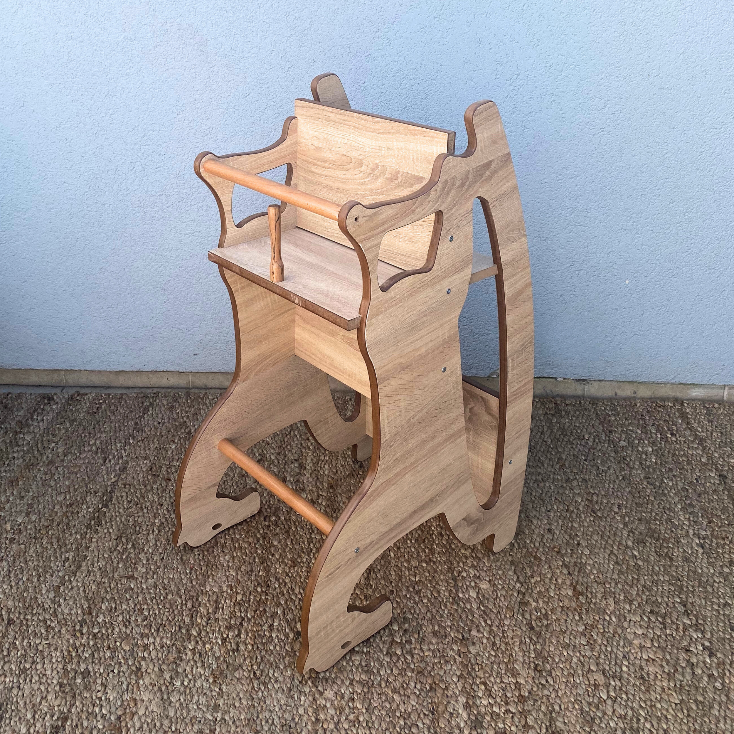 Reyo 3in1 Montessori Sallanan At, Mama Sandalyesi, Aktivite Masası