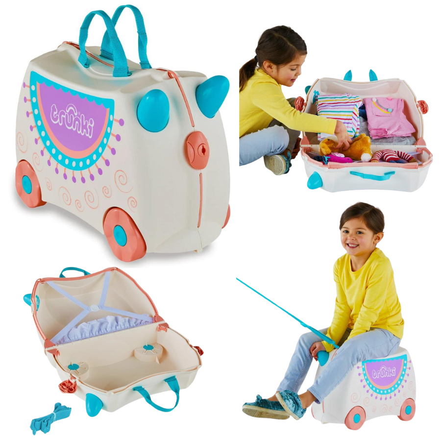 Trunki Lama Lola Binilen ve Sürülen Çocuk Bavulu