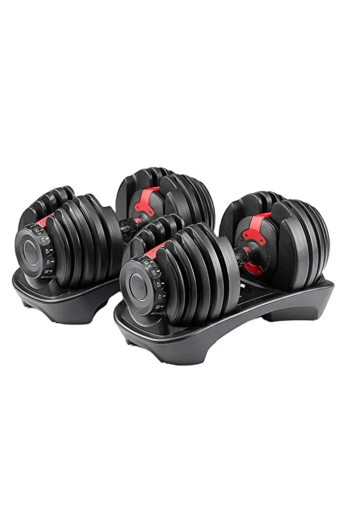 Bezt Pro Sports 2'li Ayarlanabilir Dambıl Seti 40 KG x 2 (Toplam 80 KG) - Kırmızı Ağırlık Seti