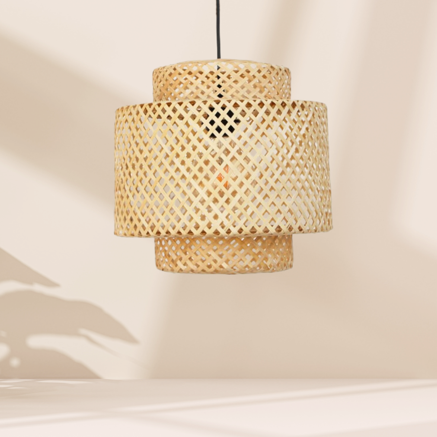 Mylamp Sitrus Doğal Bambu Avize 30x30 cm