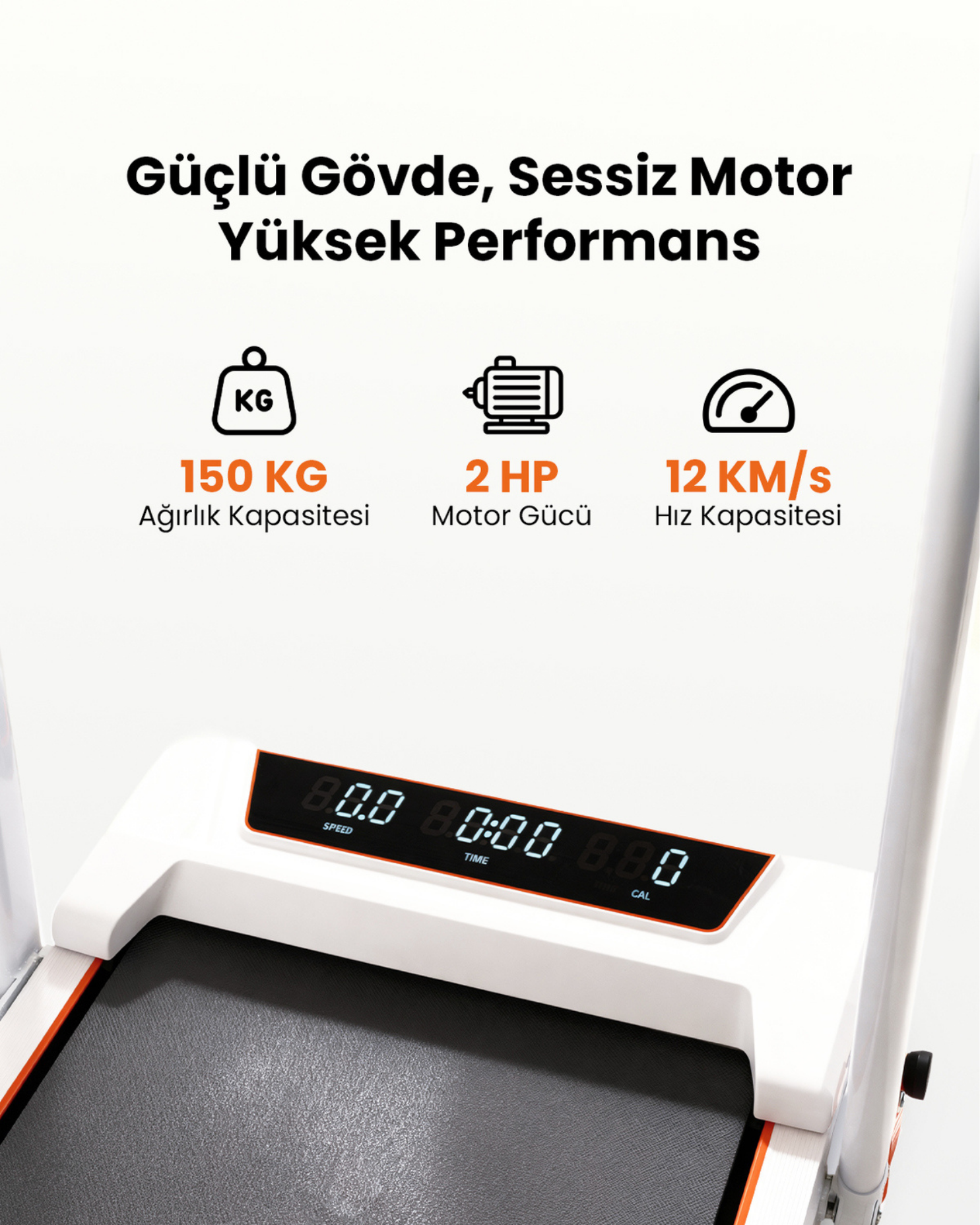 Bezt Run Smart Katlanabilir Koşu Bandı Beyaz