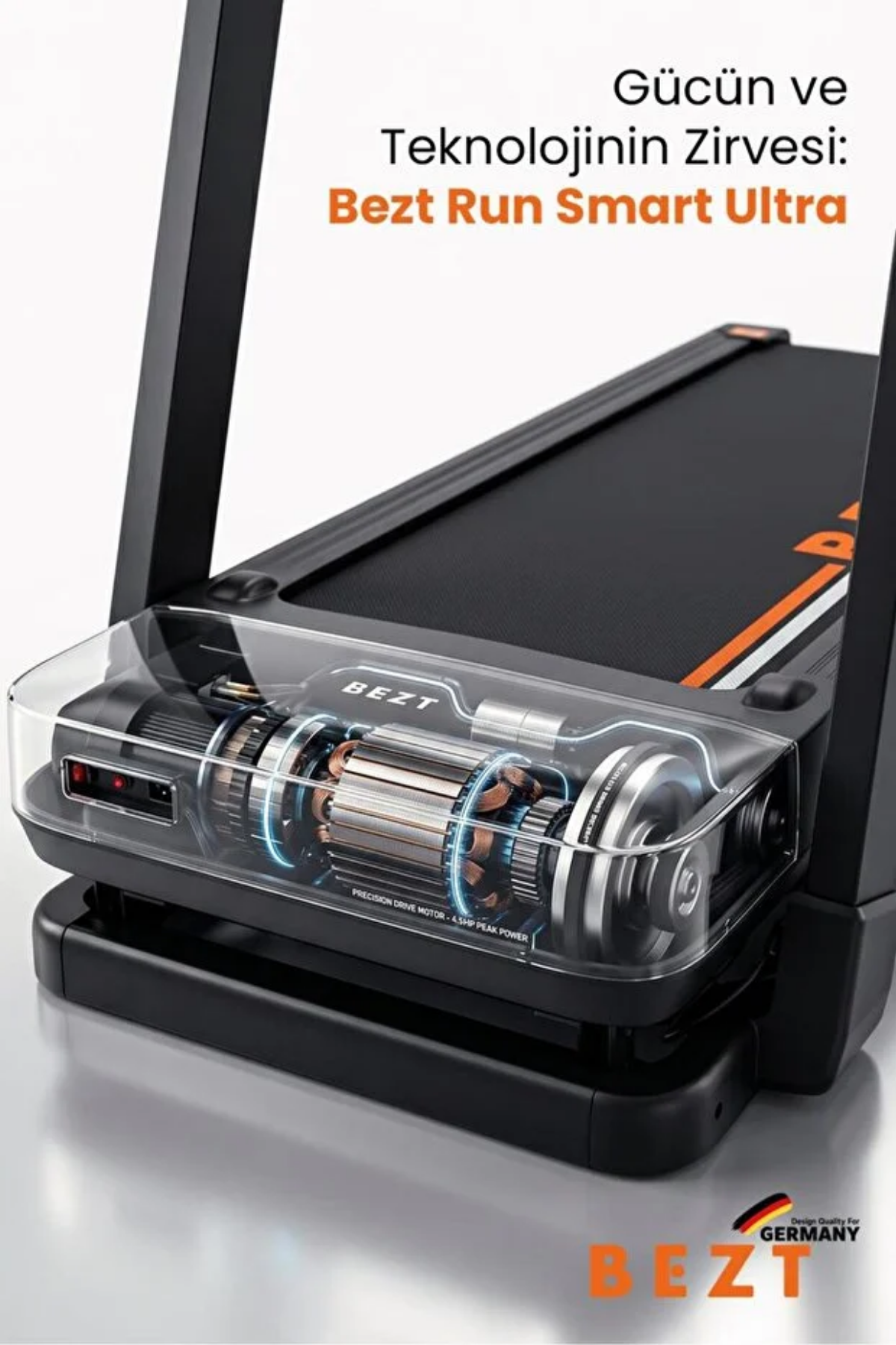 Bezt BZT-SPR700 Run Smart Ultra 4 HP Ekranlı Koşu Bandı (180 kg Kapasite / Telefon Yansıtmalı LED)