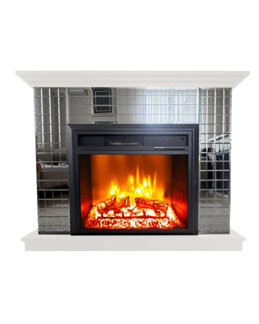 Dlc Kristal Beyaz 1800W Dekoratif Elektrikli Şömine