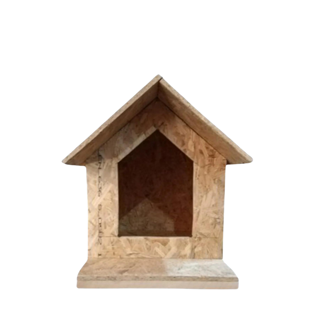 Melada Kedi Evi Dış Ortam Uygun Ahşap Kedi Evi OSB 45x40x40 cm