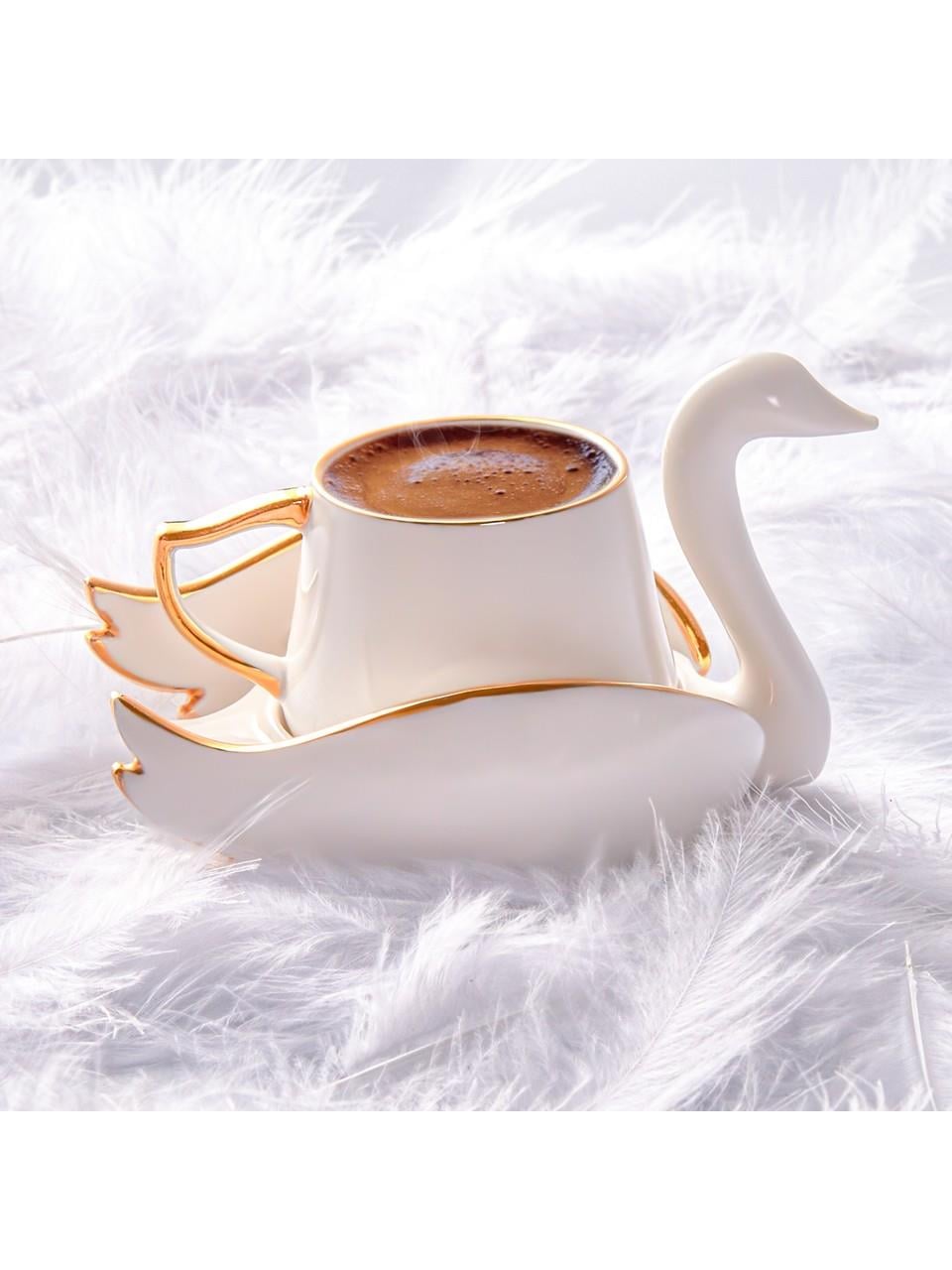 Karaca Kuğu 2 Kişilik Kahve Fincan Takımı 70 ml