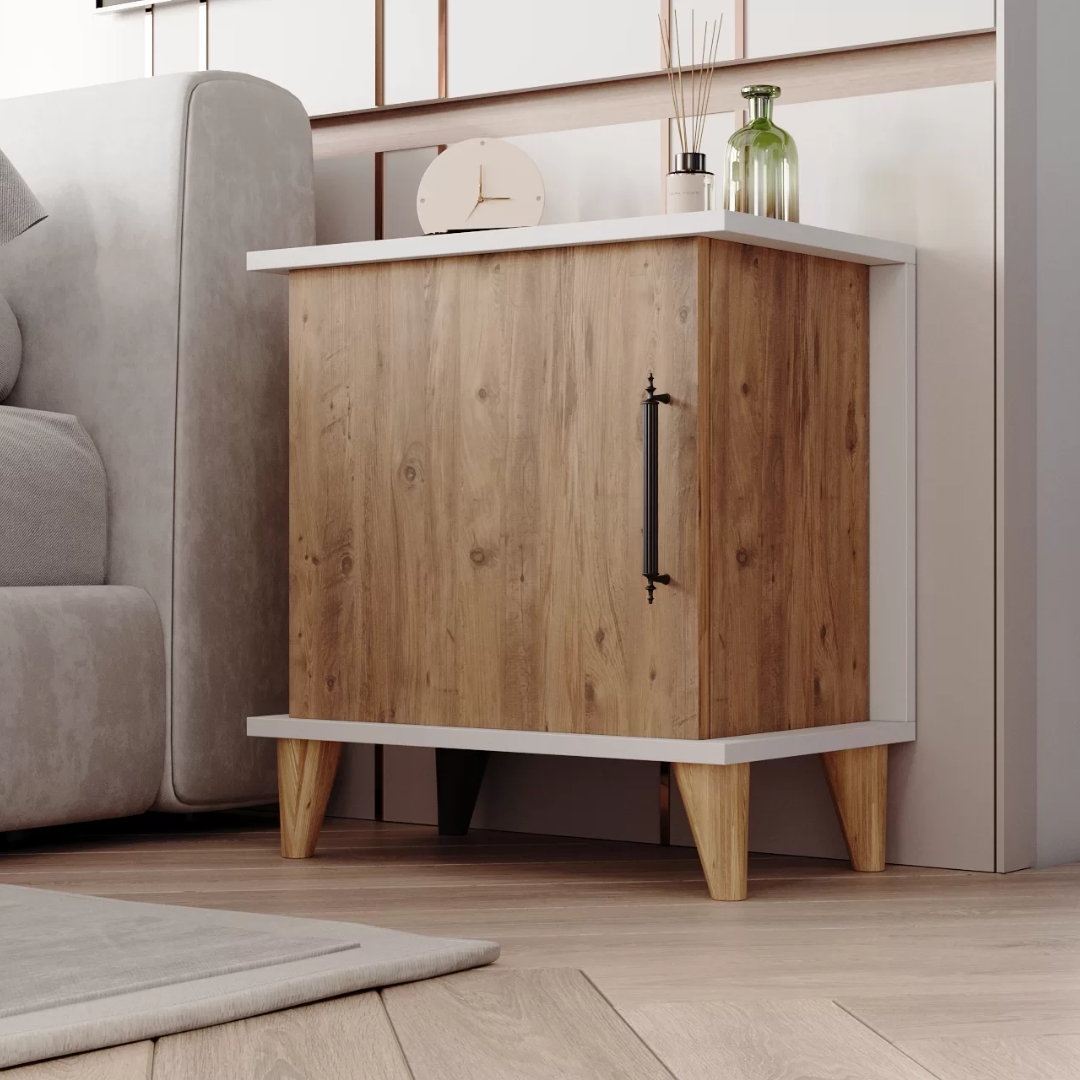 Enda Home Adela Raflı Modern Komodin Atlantik Çam