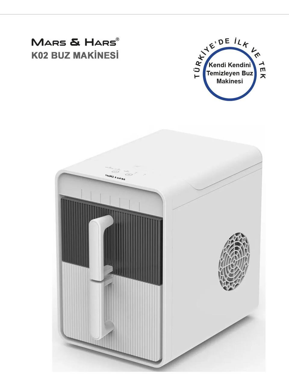 Mars&Hars K02 Çekmece Tipi 12Kg Kapasiteli Buz Makinesi