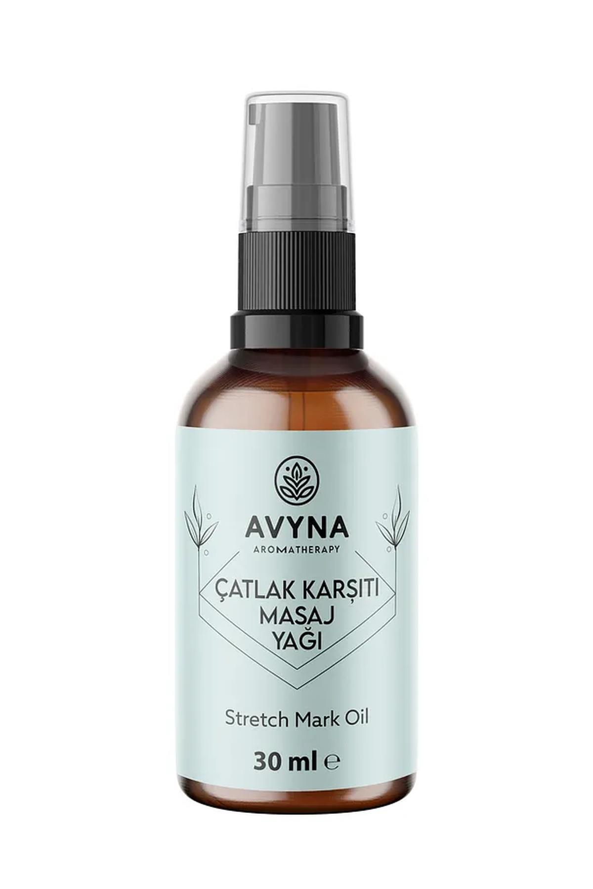 Avyna Çatlak Karşıtı Masaj Yağı 30 ml Cam Şişede %100 Doğal Selülit Karşıtı