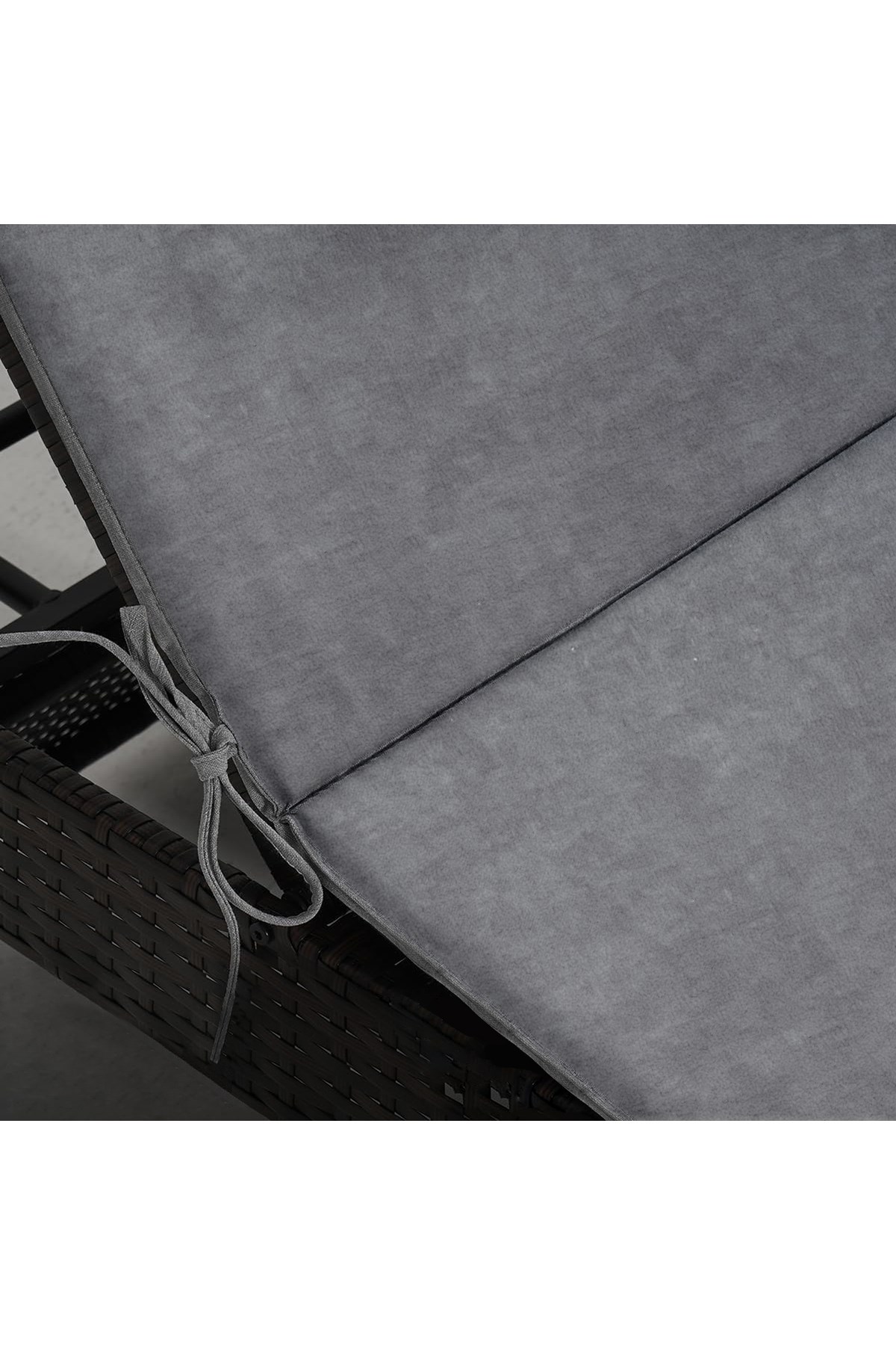 Haegs Şezlong Minderi, Havuz Plaj Outdoor Kamp için Katlanır Sünger Minder, Dış Mekan Süet Kumaş Kılıf, Dış Mekan Mobilyaları İçin Veranda Yedek Minderi 22 Dens / 180x55x4 cm - Gri