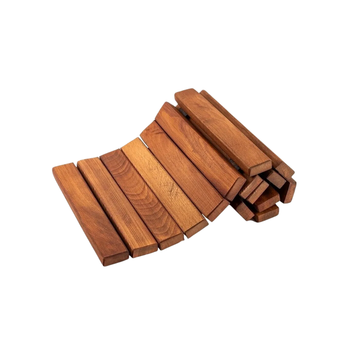 Reyo Ahşap Banyo Paspası, Bahçe Balkon Paspası 30x50cm  