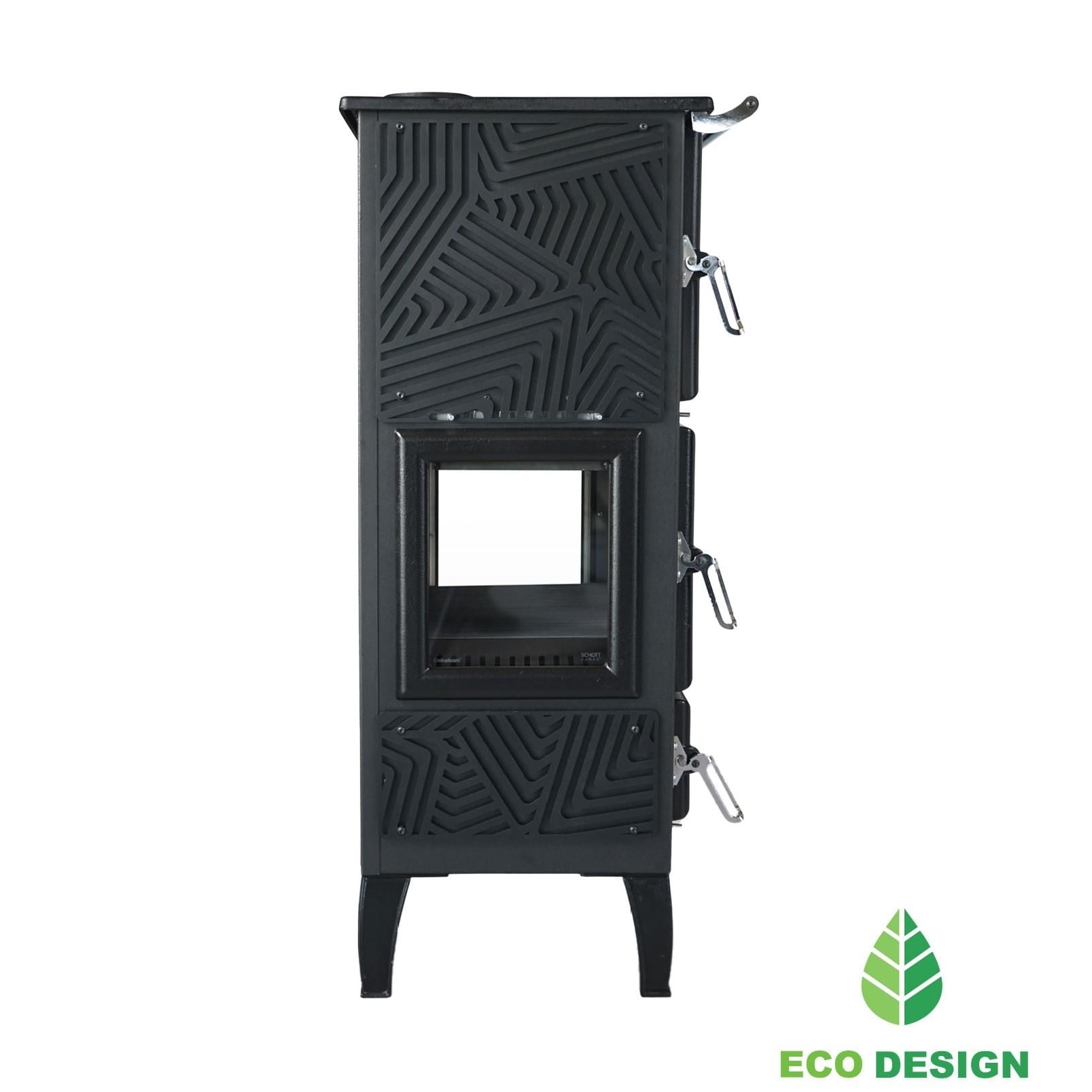 Çalışkan 306-3D Dik Fırınlı Üç Camlı Şömine Soba