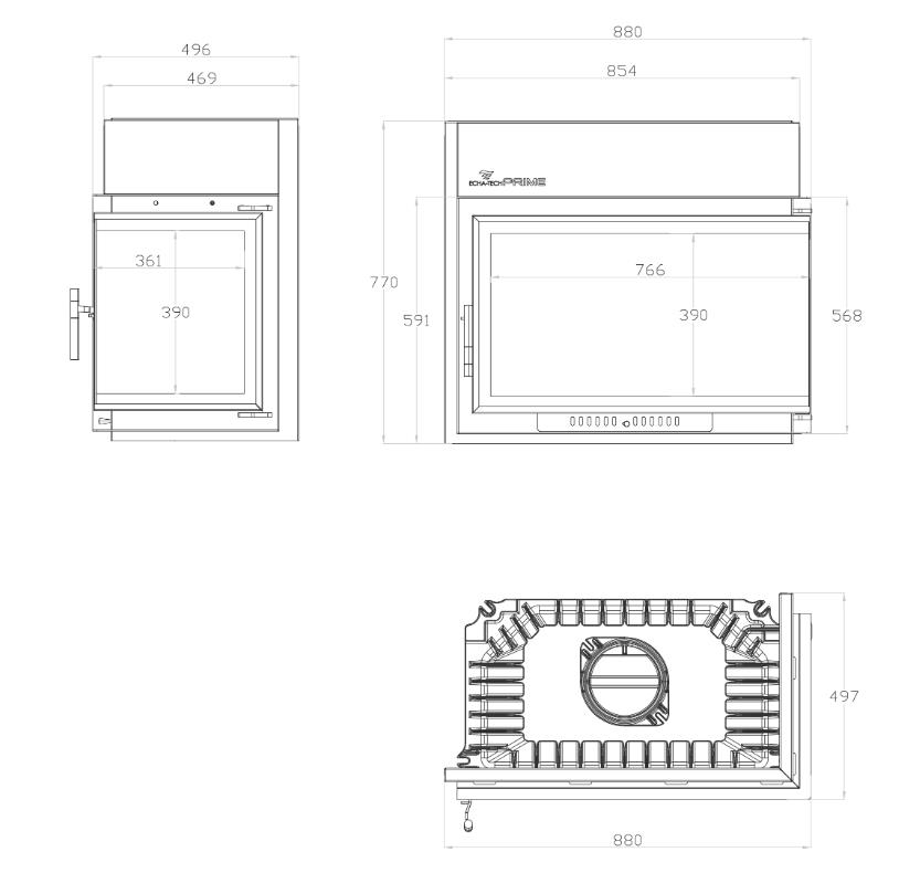 Echatech Font 800 R/BE Şömine
