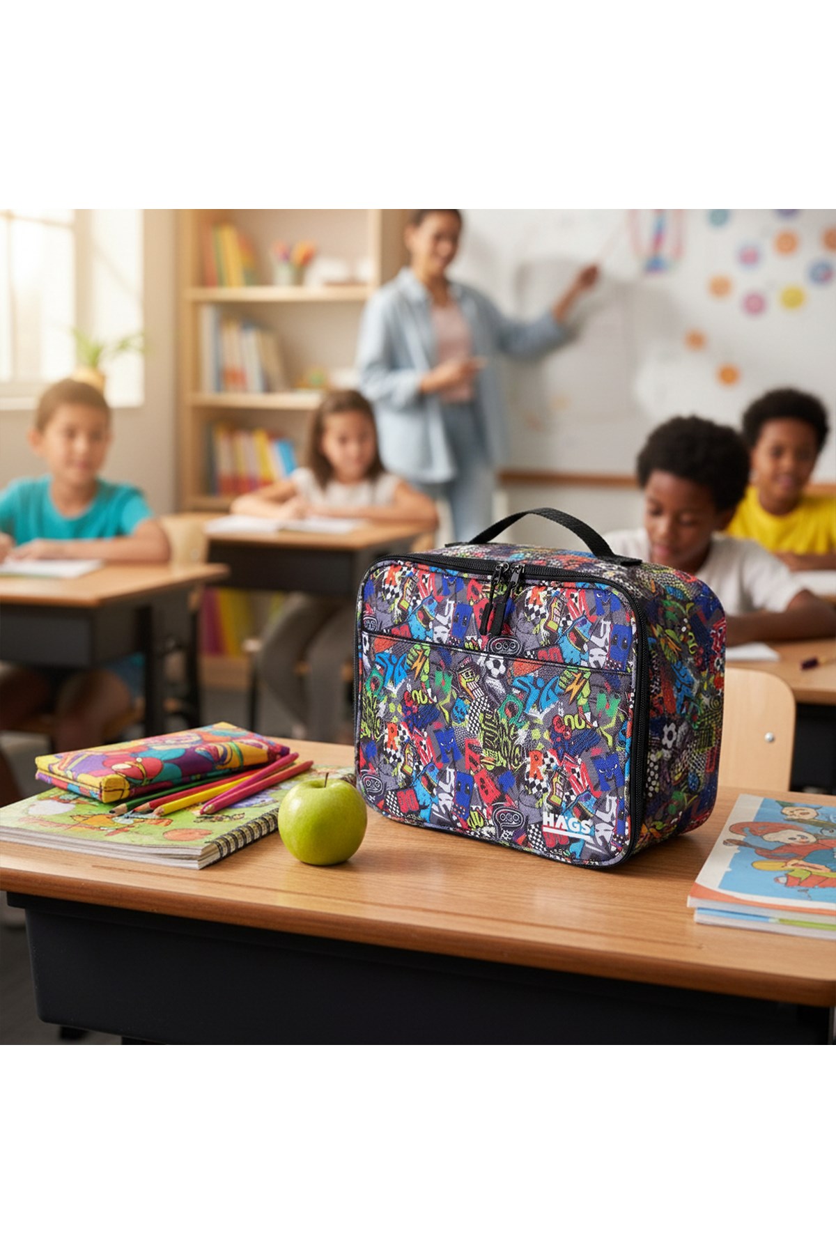 Haegs Çocuk Beslenme Çantası, Öğle Yemeği Kutusu, Öğrenci Öğle Yemeği Kutusu - Graffiti Toys