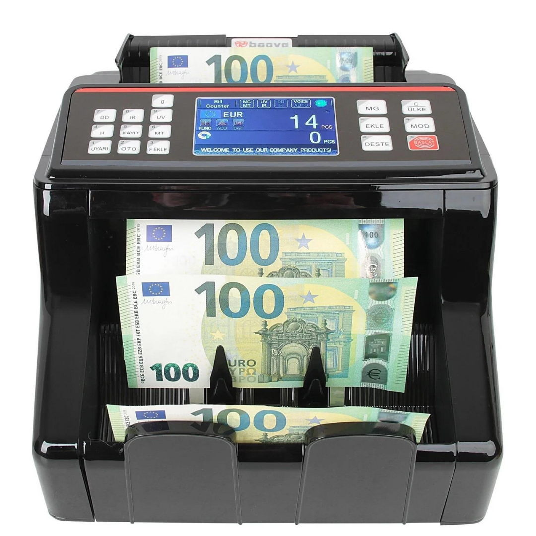 Baove GB8200G Karışık Para Sayma Makinesi - Sahte Para Yakalama - Türkçe Konuşma + Müşteri Ekranı