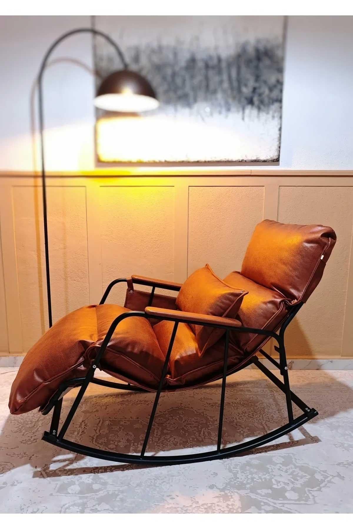 Dy Home Garden Mekanizmalı Sallanan Koltuk, Sallanan Şezlong, Tv Koltuğu, Dinlenme Koltuğu, Okuma Koltuğu Kiremit