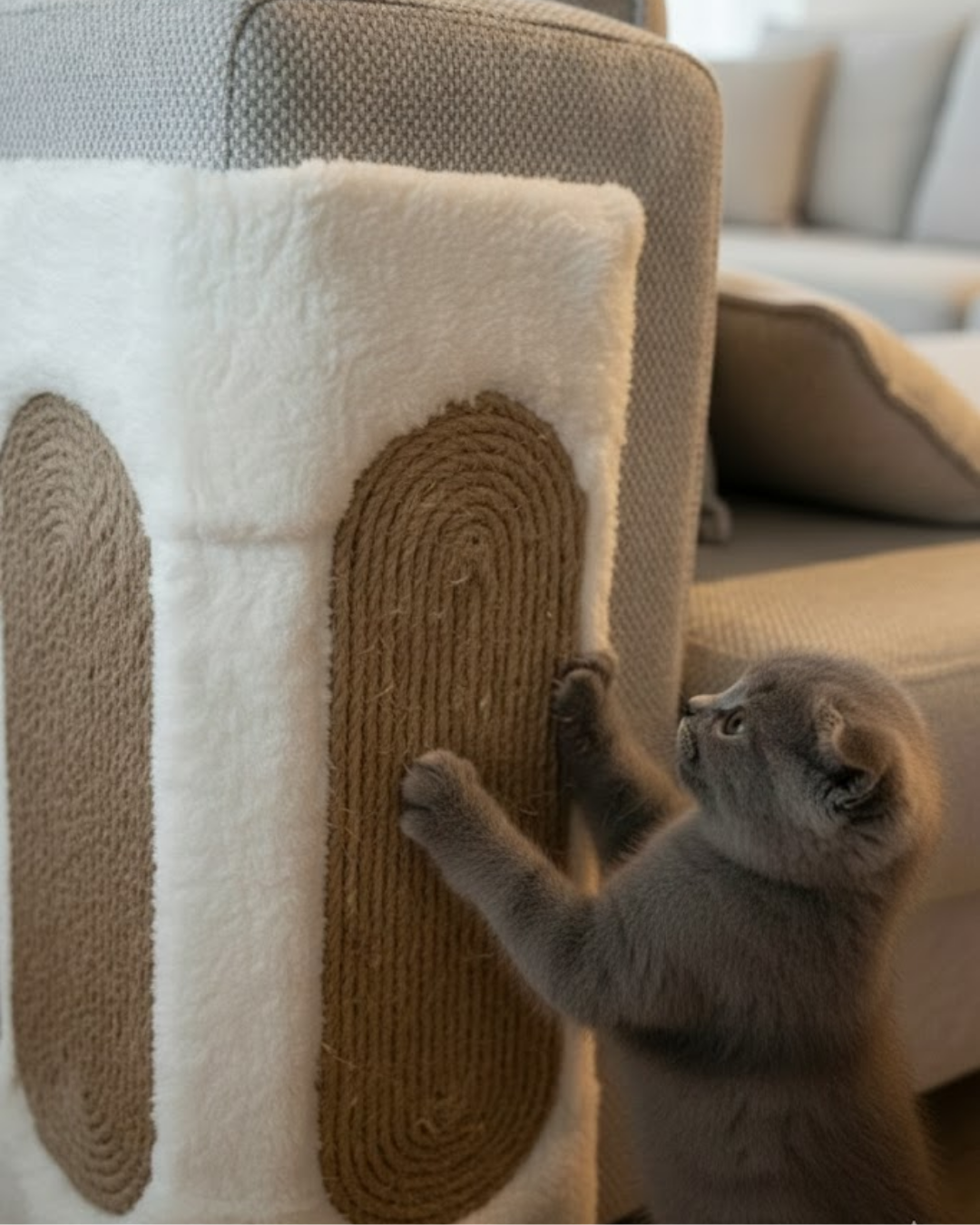 Reyo Pet Koltuk Köşe Koruyucu Kedi Tırmalama Tahtası Çok Yönlü Kullanım Beyaz