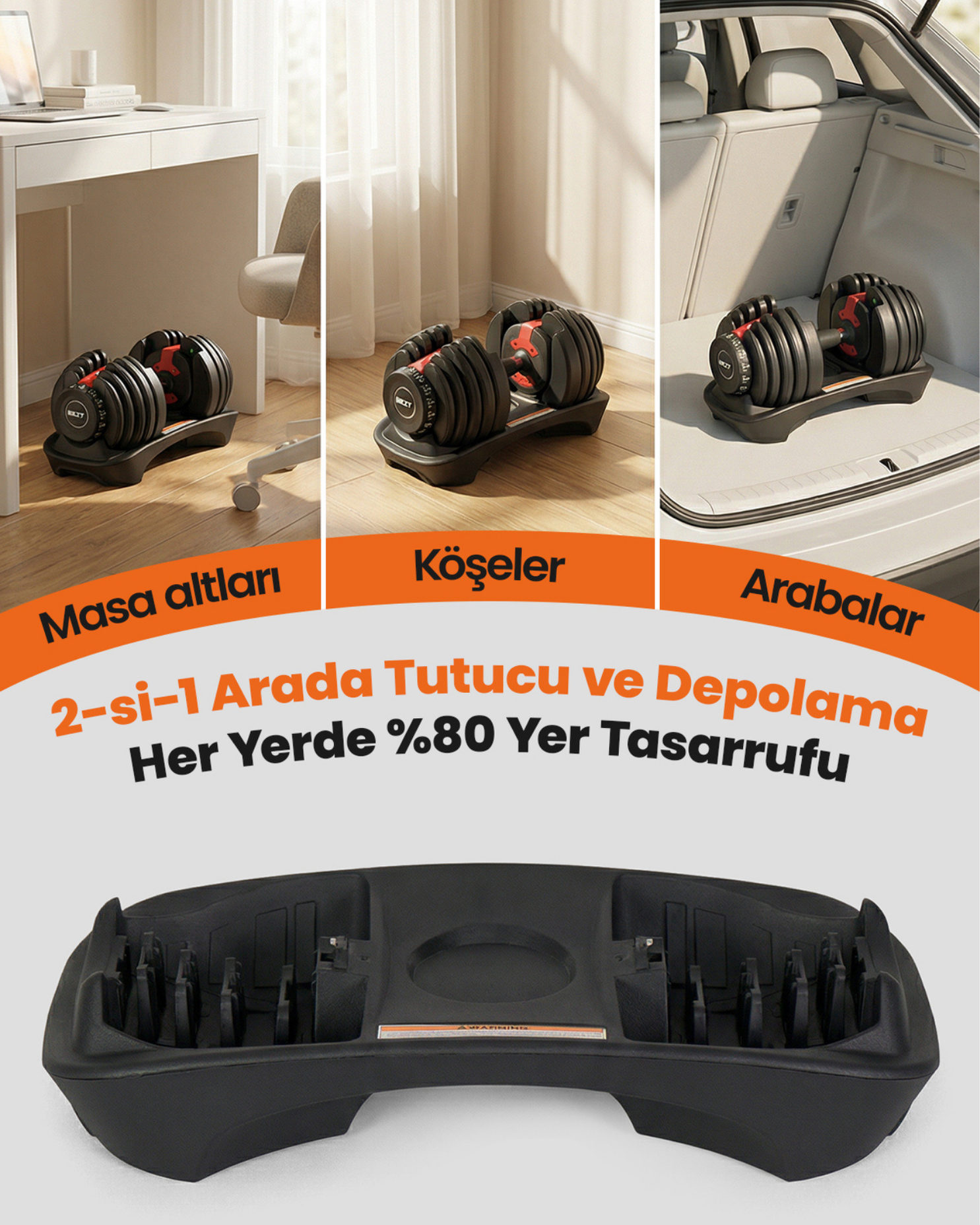 Bezt Pro Sports Ayarlanabilir Dambıl Seti 2,25–24 kg Siyah