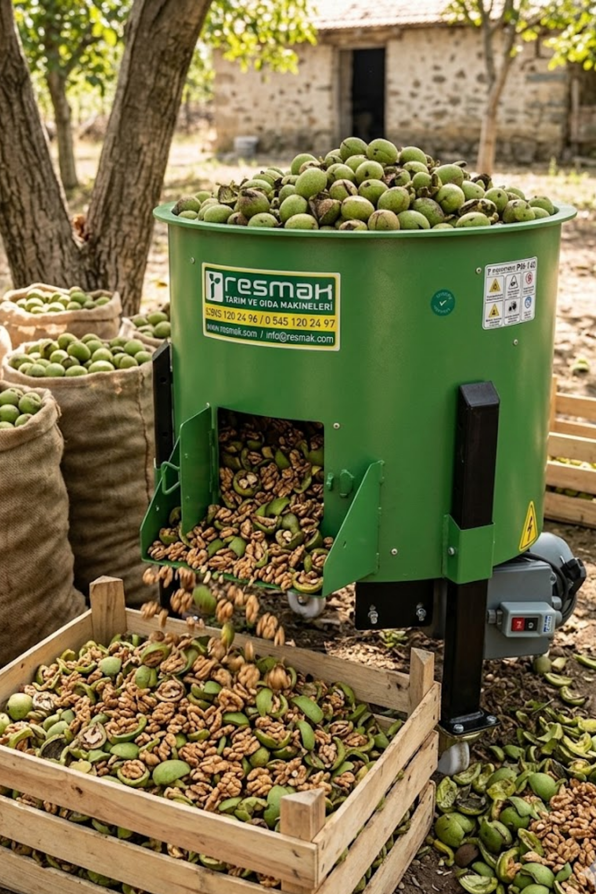 Resmak PM140 140 Litre 70 Kg Ceviz Soyma Makinesi