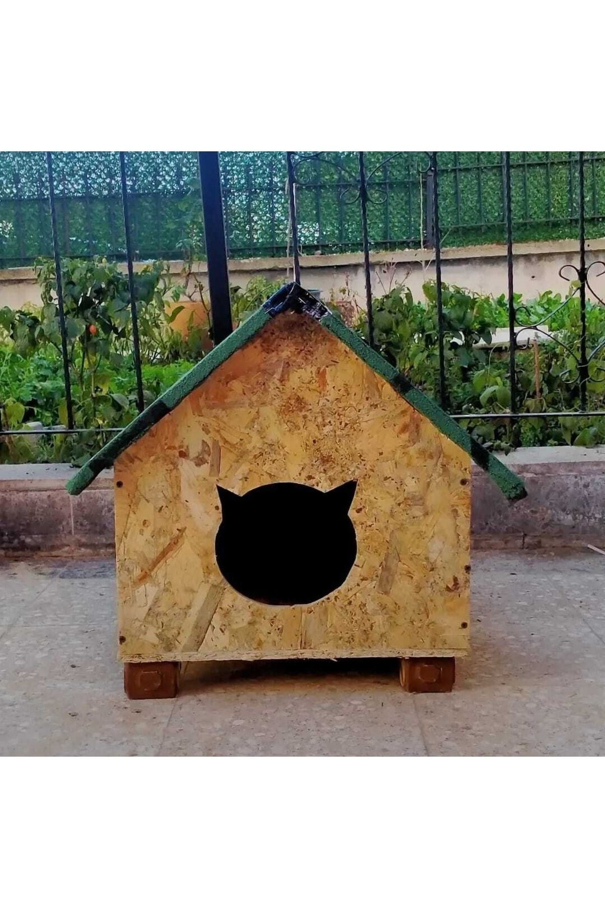 Msay 30x40x50cm Orta Boy Yetişkin Kedi Evi, Sokak Canları için Kedi Barınağı, Yağmur ve Rüzgara Dayanıklı Kedi Yuvası (Demonte Gönderim)