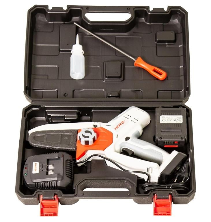 Ikra ICMS 2011 Çift Akülü Budama Testeresi 20V-2.0 Ah