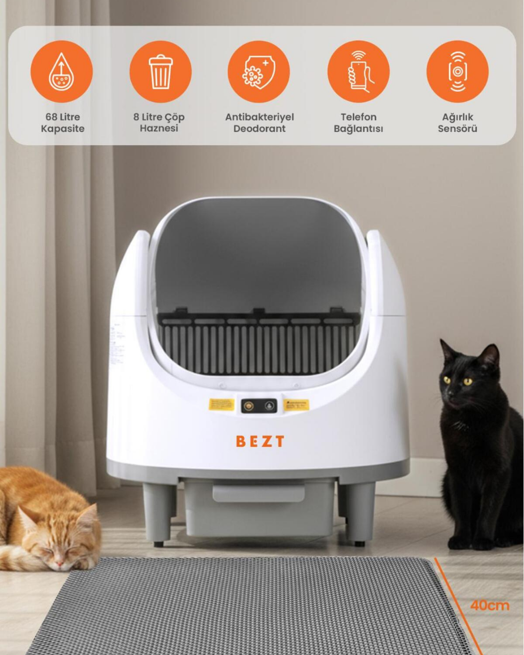 Bezt Pure Cat Otomatik Akıllı Kedi Tuvaleti