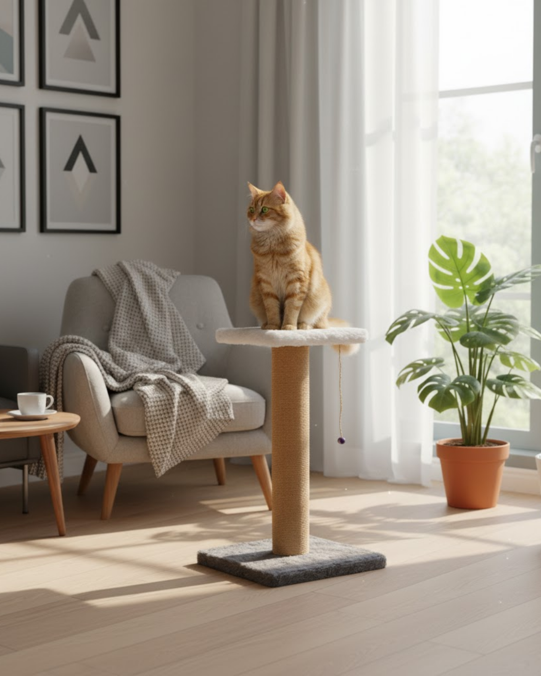 Reyo Pet Tekli Step Kedi Tırmalama Tahtası Gri