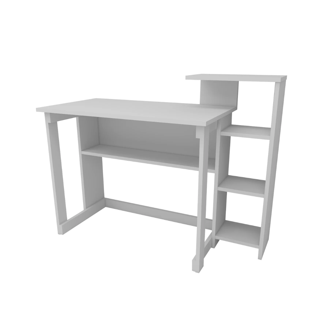 Enda Home SAYE 5 Raflı Kitaplıklı Çalışma Masası Beyaz