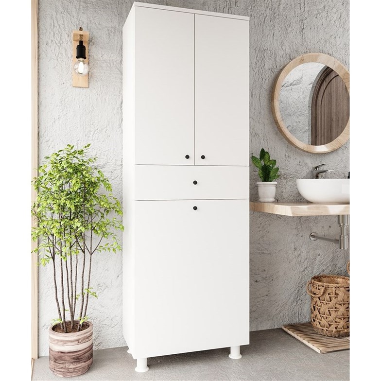 Chancolye ﻿İrem Banyo Dolabı Sepetli Beyaz