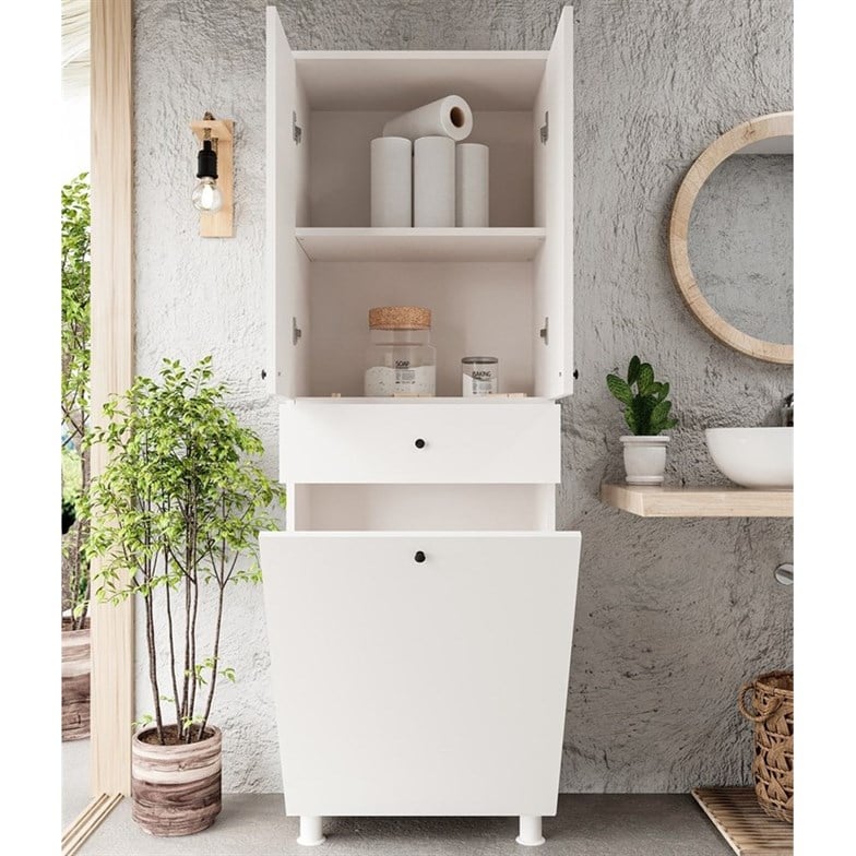 Chancolye ﻿İrem Banyo Dolabı Sepetli Beyaz