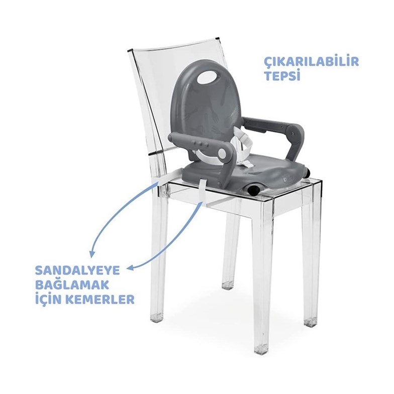 Chicco Pocket Snack Yükseltici Mama Sandalyesi Dark Grey