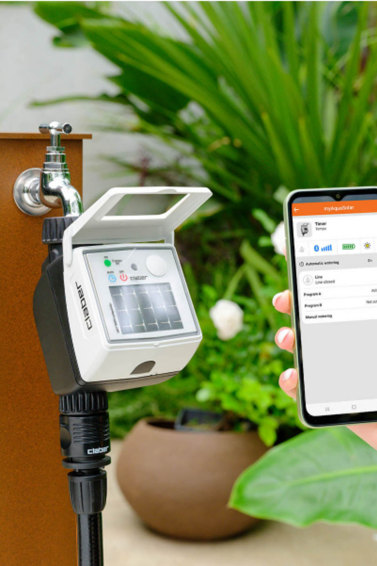 Claber 8497 Tempo Myaquasolar Tek Çıkışlı Otomatik Su Zamanlayıcı