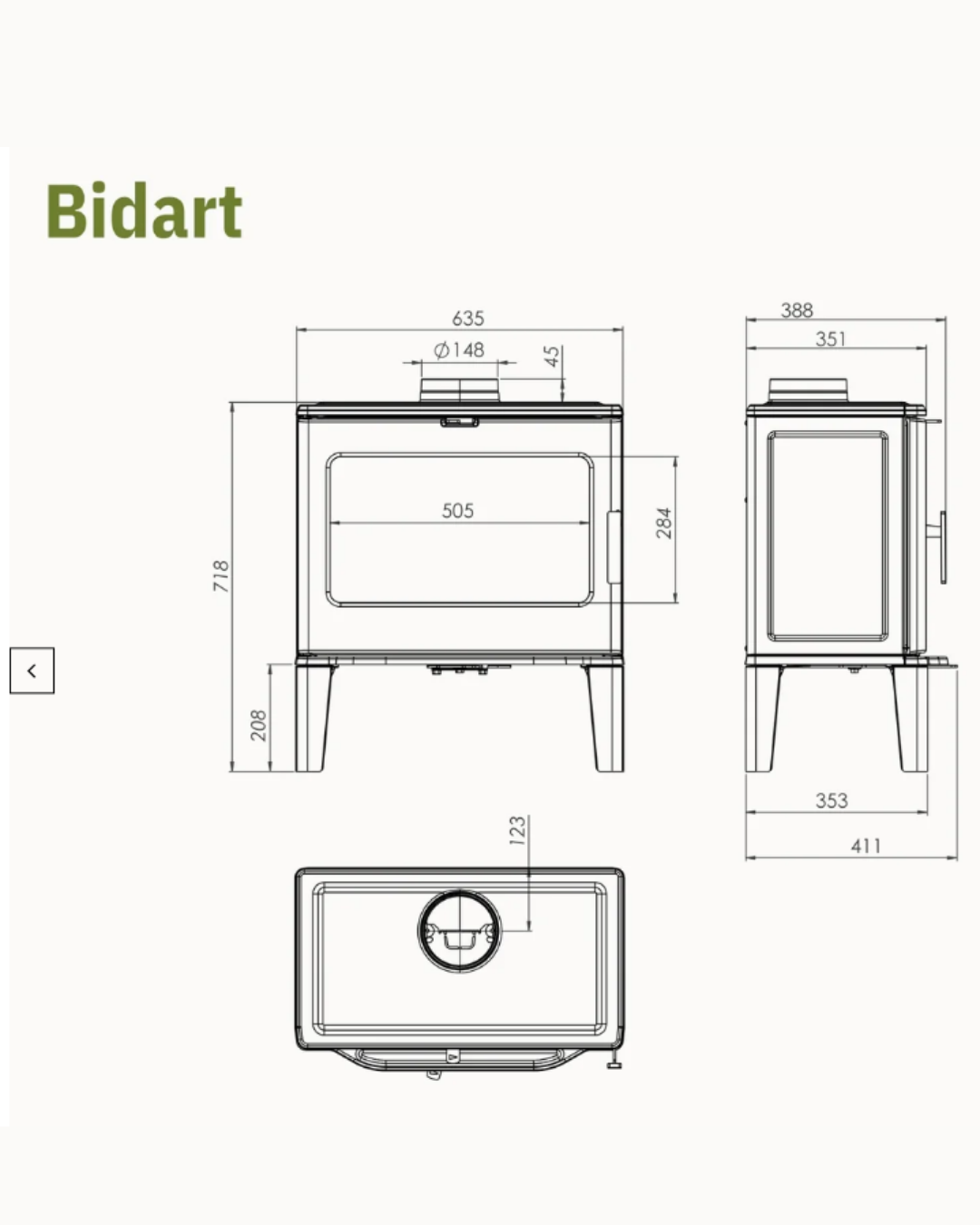 Lacunza Bidart 6- 12 kW Odun Sobası