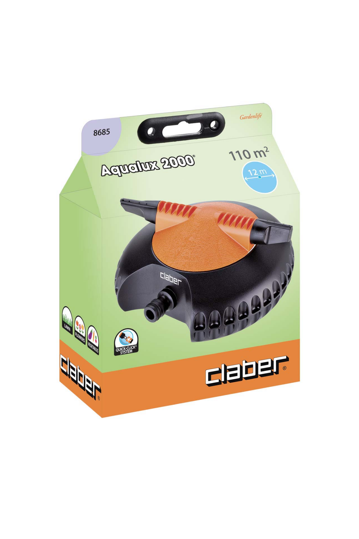 Claber 8685 Aqualux 2000 İki Kollu Döner Fıskiye