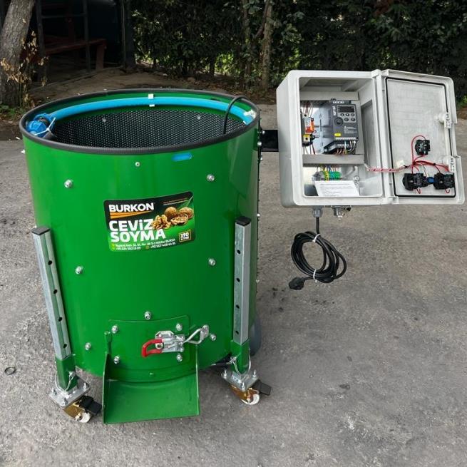 Burkon 190 Litre Rendeli Devir Ayarlı Ceviz Soyma Makinesi