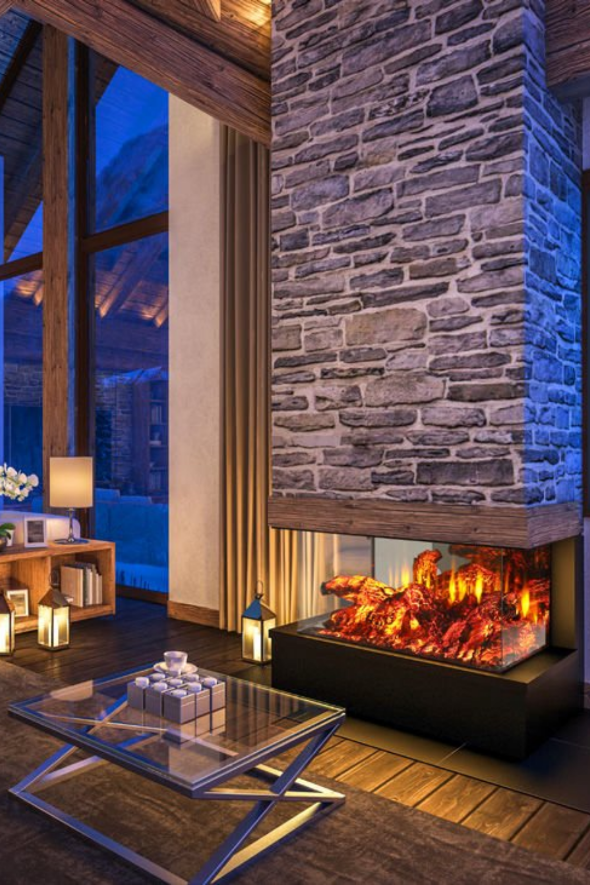 Flameline Cosa RZN110 2000W 3D Dekoratif Elektrikli Şömine